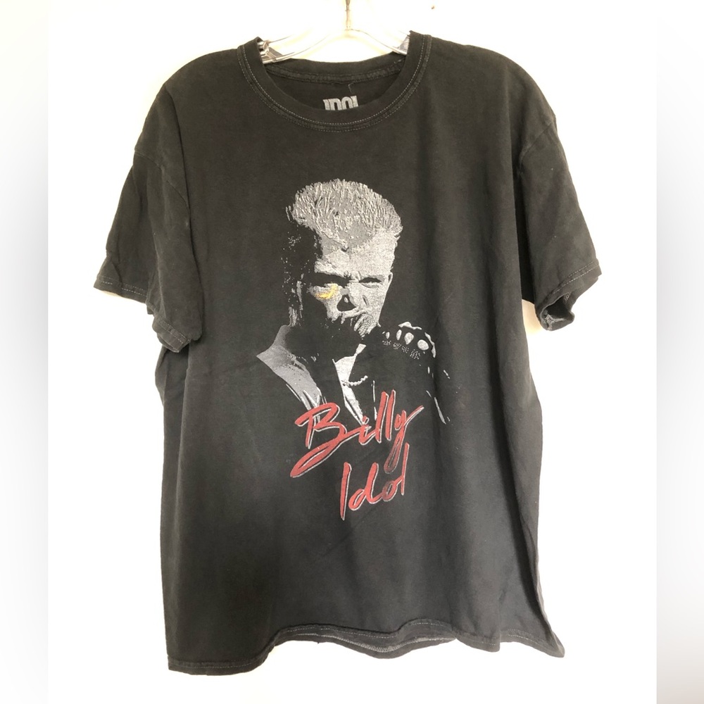 Billy Idol Distressed Black Band T Shirt
